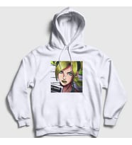 Presmono Unisex Beyaz Jolyne Cujoh Anime Jojo Kapüşonlu Sweatshirt 321617tt