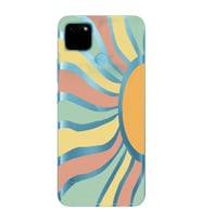 Realme C21Y/C25Y Uyumlu Güneş Desenli Şeffaf Telefon Kılıfı