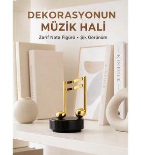 Northcity Melodious Music Altın Nota Figürlü Müzik Kutusu Yeni Nesil
