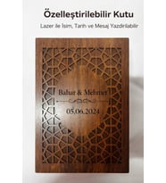 üc bardaklı çelik termos ahşap kutulu (Gri)