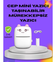 Kablosuz Mini Cep Yazıcısı Bluetooth Destekli 1200mAh Bataryalı
