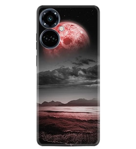 Camon 19 Pro Kılıf Resimli Desenli Silikon Platinium Series Red World 1836