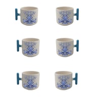 Mavi Özel Tasarım T Kulplu 6 Lı Fincan Set Fincan Modeli