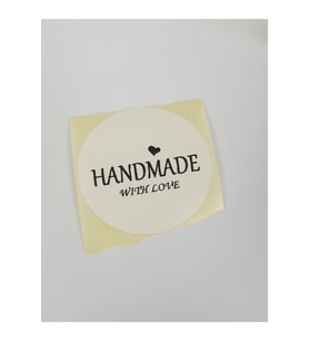 Handmade Yazılı Yuvarlak 50 Mm 100 Adet Yapışkanlı Etiket