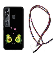 Tecno Spark 6 6 Go 8C 8 Pro 7 7 Pro Kılıf Boyun Asklı Rasta Silikon Aşık Avokadolar 1642