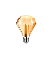 Kırılmaz Gövde LED Ampul 4,5W Amber Diamond Elmas Kesim (Krem)