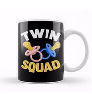 Cute & Funny Twin Squad Twinning Baby Pacifiers Kupa Bardak Porselen
