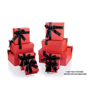 GIPTA MY RED KARE HEDİYE KUTUSU BX76240 A 100x100x60 mm