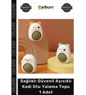 #Petshop Doğal Eğlenceli Diş Sağlığı Destekleyici Sağlıklı Güvenli Ayıcıklı Kedi Otu Yalama Topu