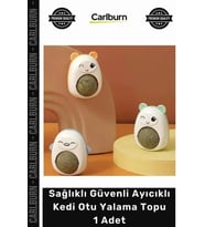 #Petshop Doğal Eğlenceli Diş Sağlığı Destekleyici Sağlıklı Güvenli Ayıcıklı Kedi Otu Yalama Topu