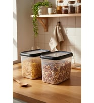 Hide Plus 2'Lı Saklama Kabı Siyah (2X 1,9Lt)