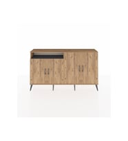 Arges Konsol 4 Raflı 4 Kapaklı 176x30x99 Çam-Çam/Antrasit