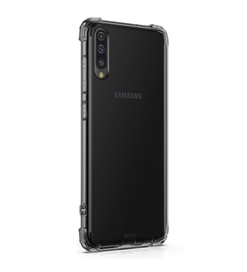 Blogy Galaxy A50 ile Uyumlu Crystal Fit Kılıf Smoke Black