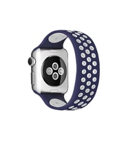 Watch 38Mm Ayarlı Delikli Kordon - Lacivert-Beyaz