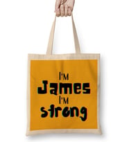 James Name Custom Design Gift Baby- Gift For Him Bez Çanta Uzun Saplı
