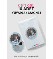 Yeni Doğan Bebek İçin Hoş Geldin Magnet – Yuvarlak Açacaklı Fotoğraf Baskılı (Model 2)