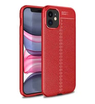 Apple IPhone 12 Mini Deri Görünümlü Firo Silikon Kılıf (Kırmızı)