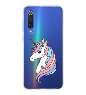 Xiaomi Mi 9 Se Uyumlu Kapak Unicorn Tasarımlı Şeffaf Silikon Kılıf