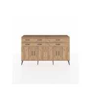 Arges Konsol 3 Raflı 6 Çekmeceli 4 Kapaklı 176x30x99 Çam-Çam
