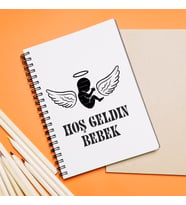 Hoş Geldin Bebek Tasarımlı Defter