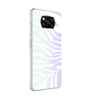 Xiaomi Poco X3 Kılıf M-Blue Desenli Kılıf (Zebra-Beyaz)
