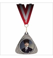 Kişiselleştirilebilir Üçgen Madalya (Silver)