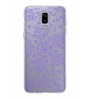 Samsung Galaxy J8 Kapak Nostalji Desen Tasarımlı Şeffaf Silikon Kılıf