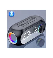 HyMark Bluetooth S8 RGB Led Işıklı Dijital Saat Alarm Şarjlı Hoparlör MP3 Fm Çok Fonksiyonlu Speaker