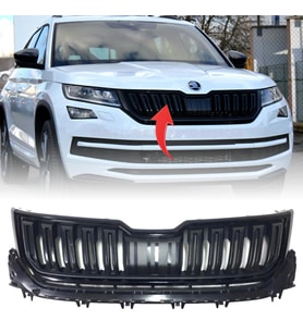 Skoda KodiaQ Ön Panjur Sensörlü Parlak Siyah 2017-2023