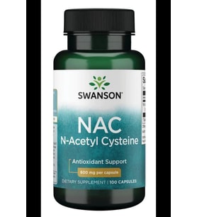 Swanson Premium- N.A.C N-Acetyl Cysteine 600mg 100 Capsul.USA Version.3832 (Renksiz)