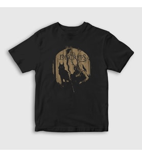 Presmono Unisex Çocuk Siyah Wolf Les Discrets T-Shirt 467762tt