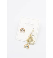 Northcity Gökkuşağı Charm Küpe - Altın Renk & Şıklık