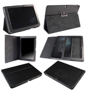 Acer Iconia Tab A700 ile Uyumlu Standlı Deri Kılıf Siyah Renk