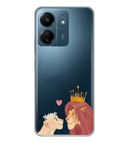 Xiaomi Redmi 13C Uyumlu Aslan Kral Tasarımlı Şeffaf Telefon Kılıfı