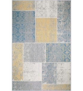 Eliana Home Baskılı, Yıkanabilir Kaymaz Taban Salon Halısı LNA1259 100x150 cm (Gri)