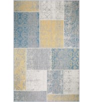 Eliana Home Baskılı, Yıkanabilir Kaymaz Taban Salon Halısı LNA1259 100x150 cm (Gri)