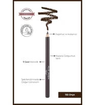Uzun Süre Kalıcı, Belirginleştirici Şekillendirici Kahve Kaş Kalemi - Brow Liner 155 Onyx