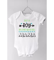 Erkek Bebek Beyaz Just A Boy Kısa Kollu Çıtçıtlı Pamuklu Body