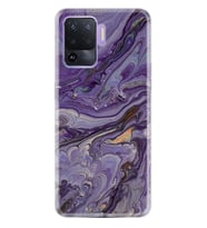 Kılıfland Oppo Reno 5 Lite Kılıf Silikon Resimli Kapak Abstract Purple Stok 1070