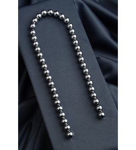 Hematit Taşı Küre Kesim Parlak Gümüş 10mm Doğal Taş Dizi