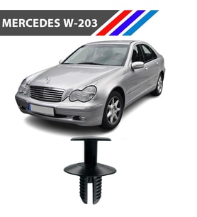 Mercedes W203 C Class Davlumbaz Klipsi 50 Adetli Paket