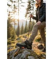 Enoch Erkek Siyah Su Geçirmez Outdoor Trekking ve Dağ Yürüyüş Ayakkabısı