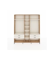 Arges Gardrop 10 Raflı 4 Çekmeceli 2 Askılı 220x30x243 Çam-Aytaşı