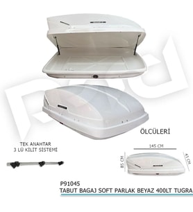 Tabut Port Bagaj Soft Beyaz 400LT Tuğra