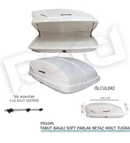 Tabut Port Bagaj Soft Beyaz 400LT Tuğra