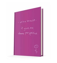 DEFFTER I WRITE BECAUSE / IT GIVES ME PERSPECTIVE SERT KAPAK A5 ÇİZGİLİ DEFTER 96 YP
