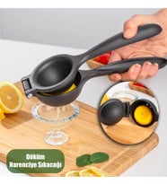 Siyah Lüks Döküm Limon&portakal Narenciye Sıkacağı - Pratik Ve Dayanıklı Gövde (Kurşun Gri)