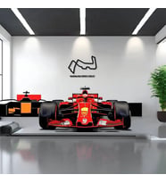 Sanatsal Metal Tablo Singapur Grand Prix Metal Duvar Tablosu Formula 1 (Siyah)