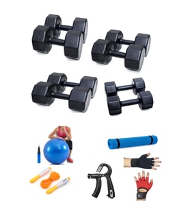 PS SPOR 4 SET DAMBIL 3 KG X 2 AD 6 KG X 2 AD 8 KG X 2 AD 10 KG X 2 AD 5ÇEŞİT EGZERİZ SETİ