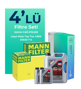 MANN Nissan Navara 2.5 Dizel Filtre Bakım Seti Liqui Moly Motor Yağlı (2006-2015) 4 Lü